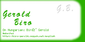gerold biro business card